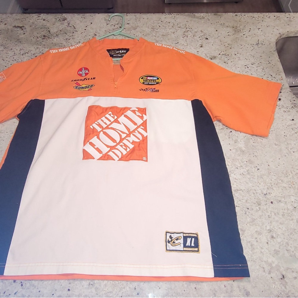 NASCAR Orange  and White Racing Shirt. Excellent condition. Worn once.
